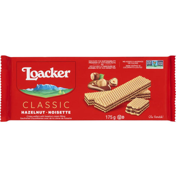 LOACKER - WAFERS HAZELNUT 18x175 GR