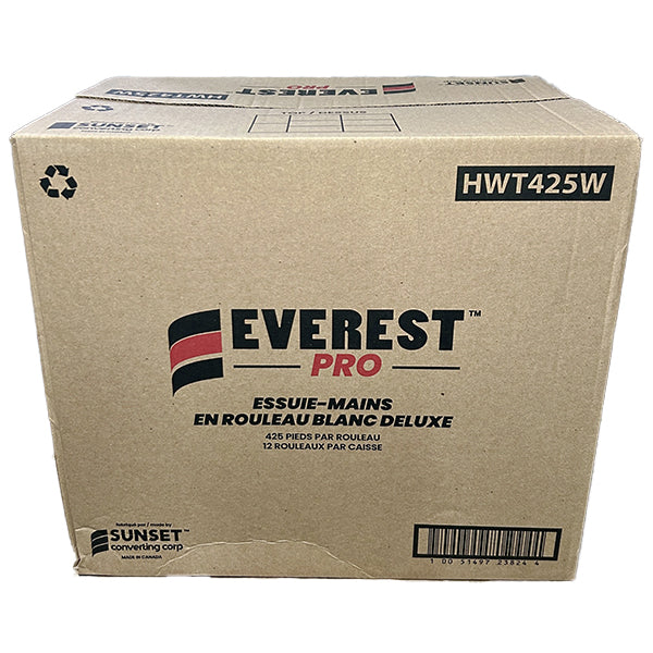 EVEREST PRO - 425 WHITE PAPER TOWEL ROLLS 12EA