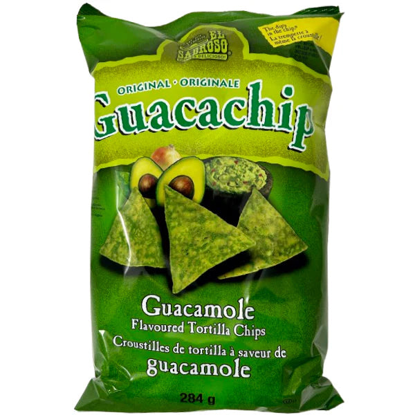 EL SABROSO - GUACAMOLE TORTILLA CHIPS 12x284 GR