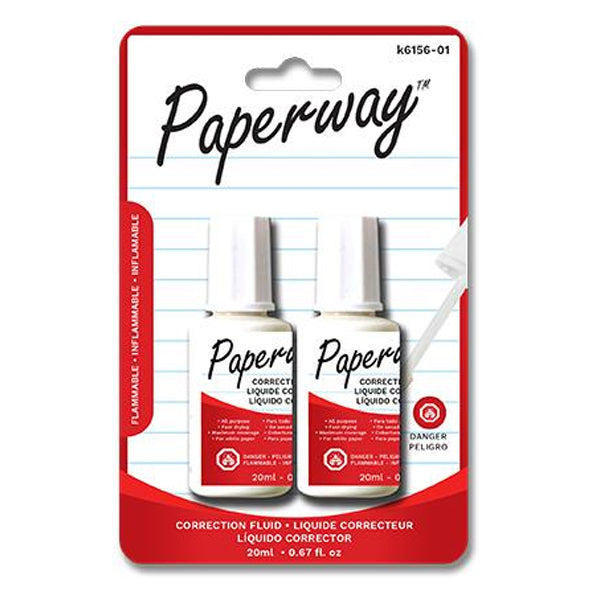 PAPERWAY - CORRECTION FLUID 12x2 PK