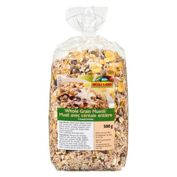MUSLI-LAND - MEST WHOLE GRAIN MUESLI CEREAL 8x500 GR