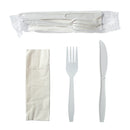 HY-STIX - 3IN1 WHITE FORK KNIFE NAPKIN 500EA