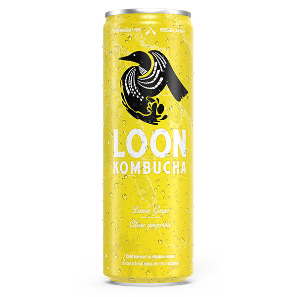 LOON KOMBUCHA - LEMON GINGER 12x355 ML