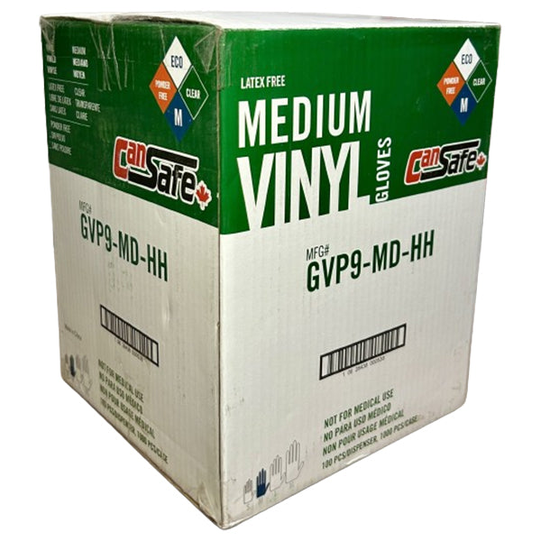 SAFETY ZONE - VINYL GLOVES POWDER FREE MEDIUM 10x100 EA