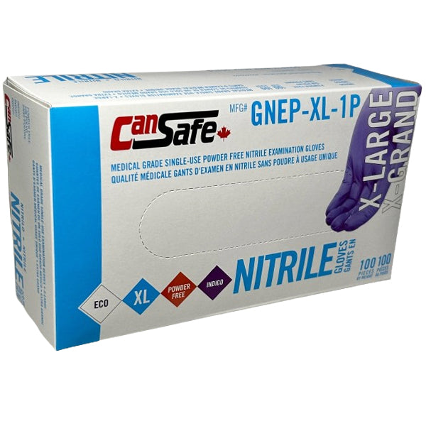 SAFETY ZONE - PURPLE NITRILE EXTRA LARGE GLOVES 10x100 EA