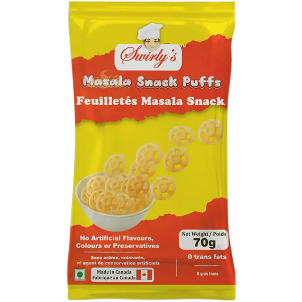 SWIRLYS - MASALA SNACK PUFFS 20x70 GR