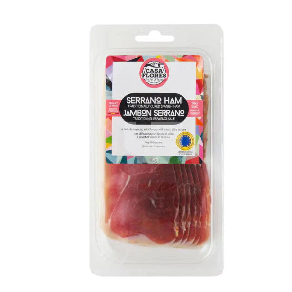 CASA FLORES - SLICED SERRANO HAM RESERVA 10x80 GR