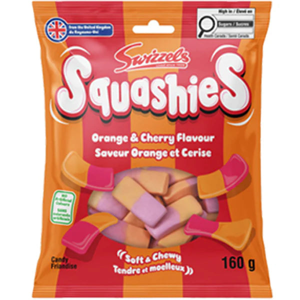 SWIZZLES - SQUASHIES ORANGE AND CHERRY 10x160 GR