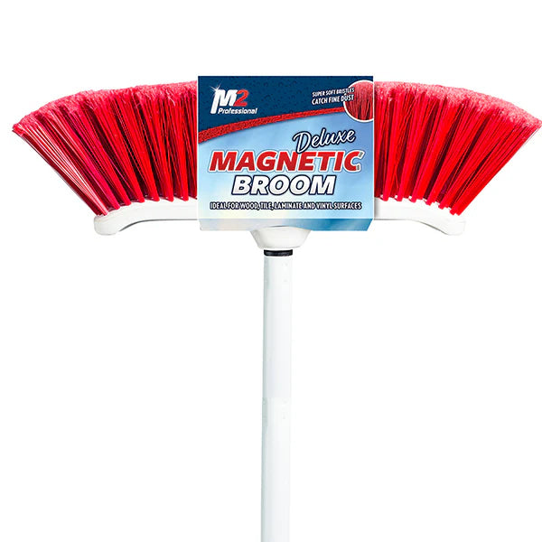 M2 - VENUS LARGE INDOOR CURVED MAG BROOM 48in WHITE METAL HANDLE 10x1 EA