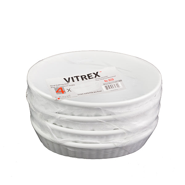 VITREX - SMALL OVAL BAKING DISH 5.75IN 12x4 EA