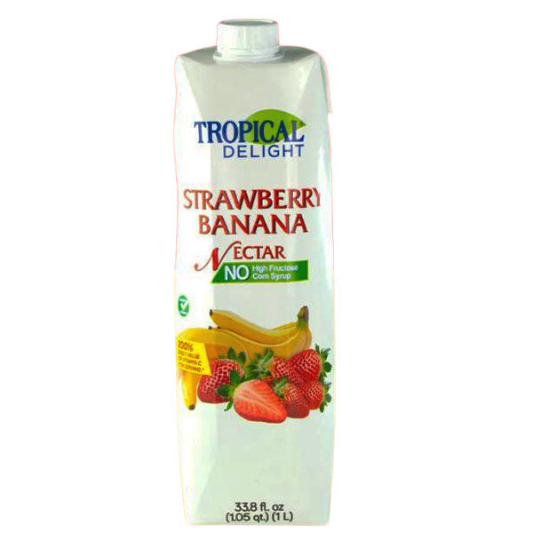 TROPICAL DELIGHT - TD TETRA STRAWBERRY BANANA SMOOTHIE 12x1 LT