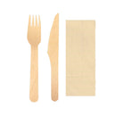 ECO+ - BIRCH FORK & KNIFE W/ NAPKIN  2 PLY 500EA