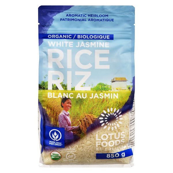 LOTUS FOODS - ORGANIC WHITE JASMINE RICE 6x850 GR