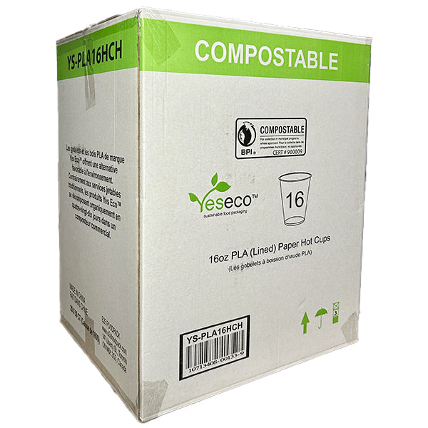 YES ECO - YESECO PLA PRINTED HOT CUPS 16oz 20x50EA