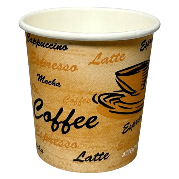 E2E - HOT CUP PRINTED 4OZ 20x50 EA