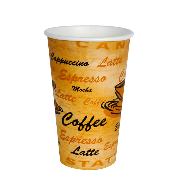 E2E - HOT CUP PRINTED 16OZ 20x50 EA