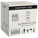 E2E - WHITE HOT CUP 8OZ 20x50 PK