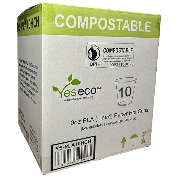 YES ECO - YESECO PLA PRINTED HOT CUPS 10oz 20x50EA