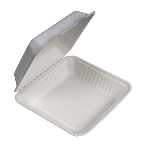 YES ECO - NEWWAVE 9in BAGASSE CLAMSHELL 4x50EA