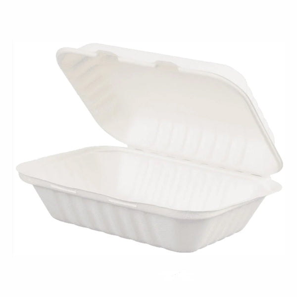 NEW WAVE - NEWWAVE BAGASSE CLAMSHELL 9X6 4x50EA