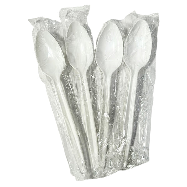 E2E - WHITE TEASPOON WRAPPED 500EA