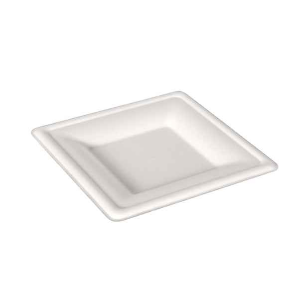 NEW WAVE - BAMBOO 6" BAGASSE SQUARE PLATES 10x50 EA