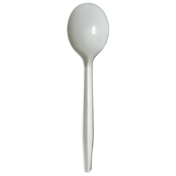 E2E FOOD PACK - NESTED PP70 SOUP SPOON SHARK WHITE 20x50 UN