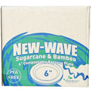NEW WAVE - SUGARCANE & BAMBOO 6IN COMPOSTABLE BAGASSE PLATE 40x25 CT