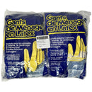 SAFETY ZONE - YELLOW LATEX GLOVES LARGE 10x12 PK