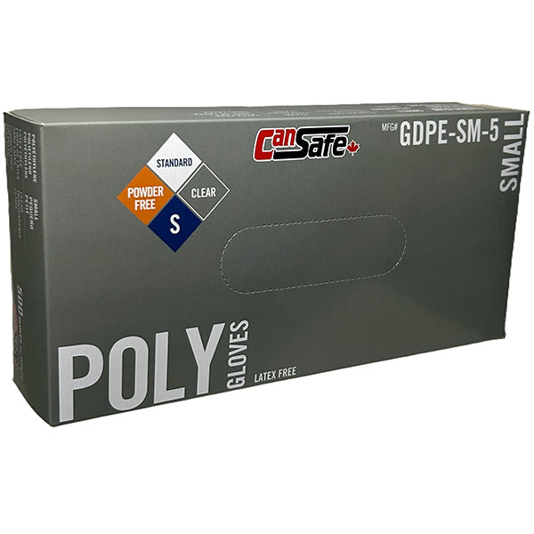 SAFETY ZONE - POLYETHYLENE GLOVES SMALL 2x500 EA