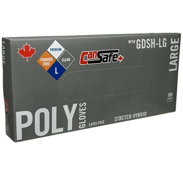 SAFETY ZONE - CLEAR POLY GLOVES LARGE GDSH-LG 10x100 EA