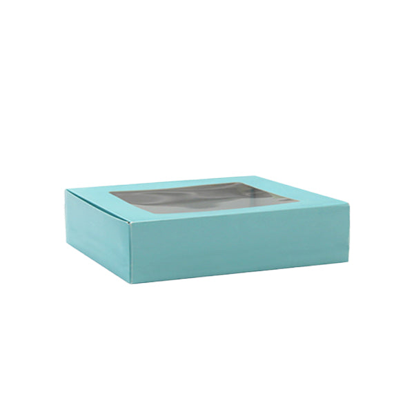 FOODIE SQUARE - 6X6X2 FOLDING BLUE WINDOW BOX 10x10 EA
