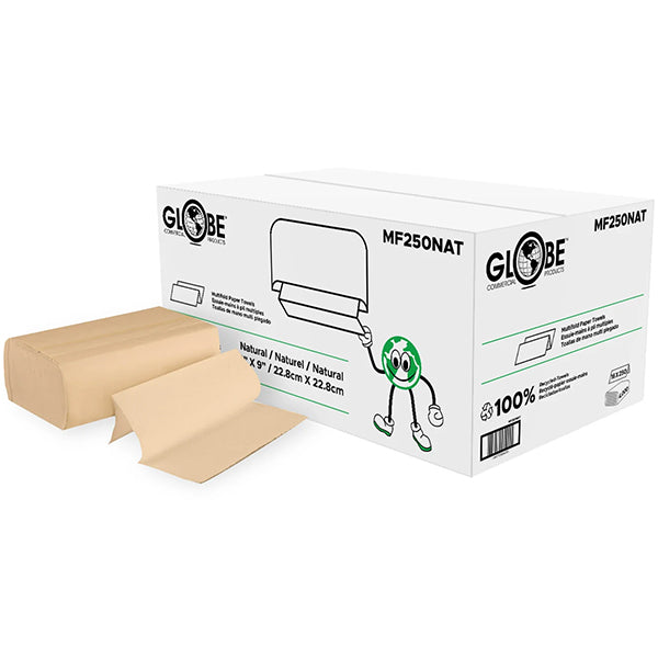 GLOBE - MULTIFOLD KRAFT TOWEL PAPER 16x250 CT