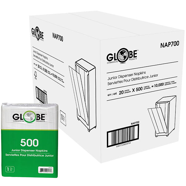 GLOBE - JUNIOR DISPENSER NAPKINS TALLFOLD 20x500 CT