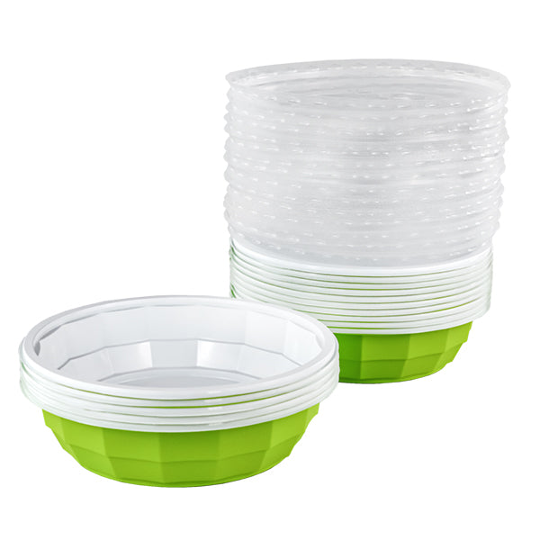 TALTHI - 710ml ROUND PP PLASTIC CONTAINER COMBO LIME 6x30 CT