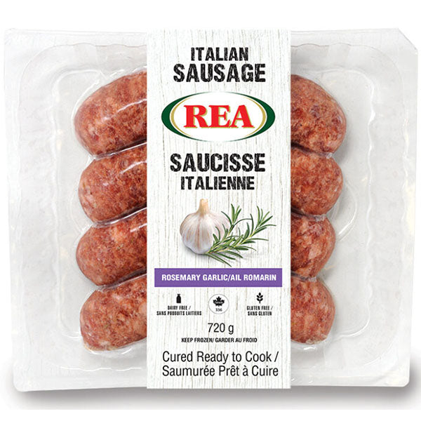 REA - FROZEN ROSEMARY AND GARLIC SAUSAGES 8x720 GR