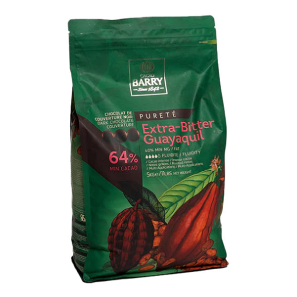 CACAO BARRY - GUAYAQUIL EXTRA 65% BITTER PISTOLES 4x5 KG