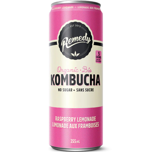 REMEDY DRINKS - RASPBERRY LEMONADE KOMBUCHA 12x355 ML