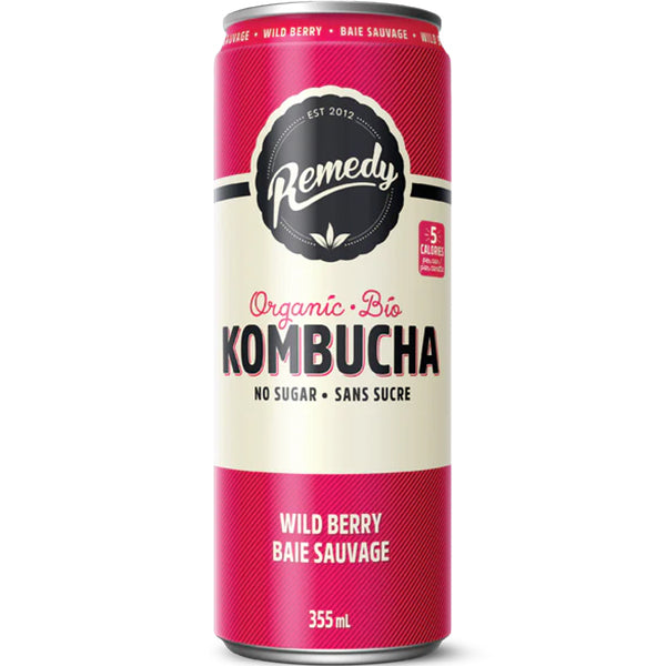 REMEDY DRINKS - WILD BERRY KOMBUCHA 12x355 ML