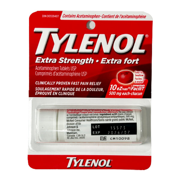 TYLENOL - EXTRA STRENGTH EZTABS 12x10 EA