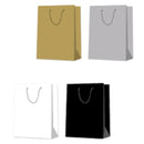 EPC - SOLID COLOUR MEDIUM GIFTBAG GOLD SILVER WHITE BLACK 1UN