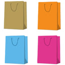 EPC - SOLID COLOUR LARGE GIFTBAG BLUE BRIGHT PINK ORANGE GOLD 1 UN