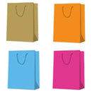 EPC - SOLID COLOUR SMALL GIFTBAGS BLUE BRIGHT PINK ORANGE GOLD 1 UN