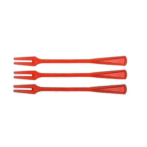 TOUCH - MINI RED PLASTIC FORKS 4x500EA