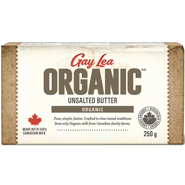 GAY LEA - BUTTER UNSALTED ORGANIC 20x250 GR