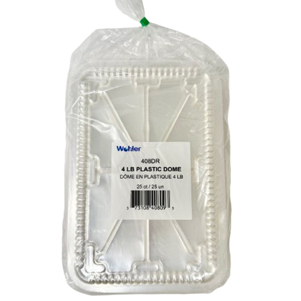 WOHLER - 4LB PLASTIC DOME LID 10x25 CT