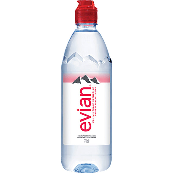 EVIAN - PINK BOX SPORTCAP 12x750 ML