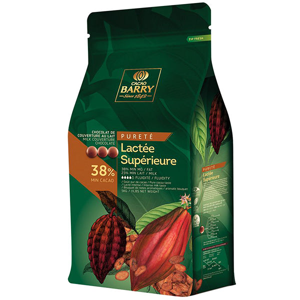 CACAO BARRY - LACTEE SUPERIEURE38% PISTOLES 5KG