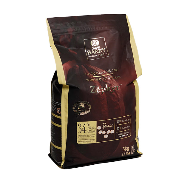 CACAO BARRY - ZEPHYR WHITE CHOCOLATE 34% 5KG