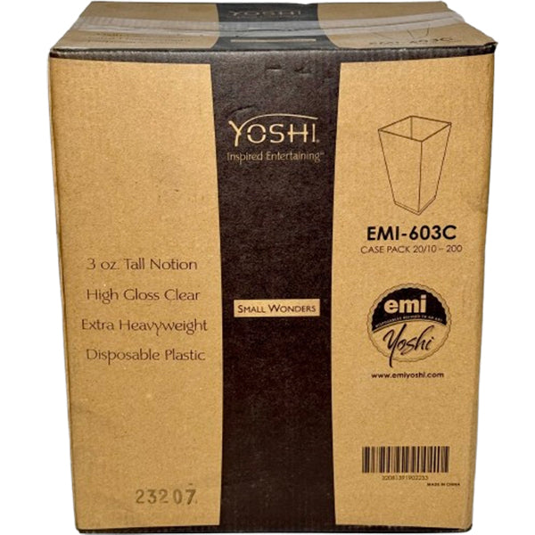 YOSHI - 3OZ TALL NOTION CUBE GLASSES 20x10 EA